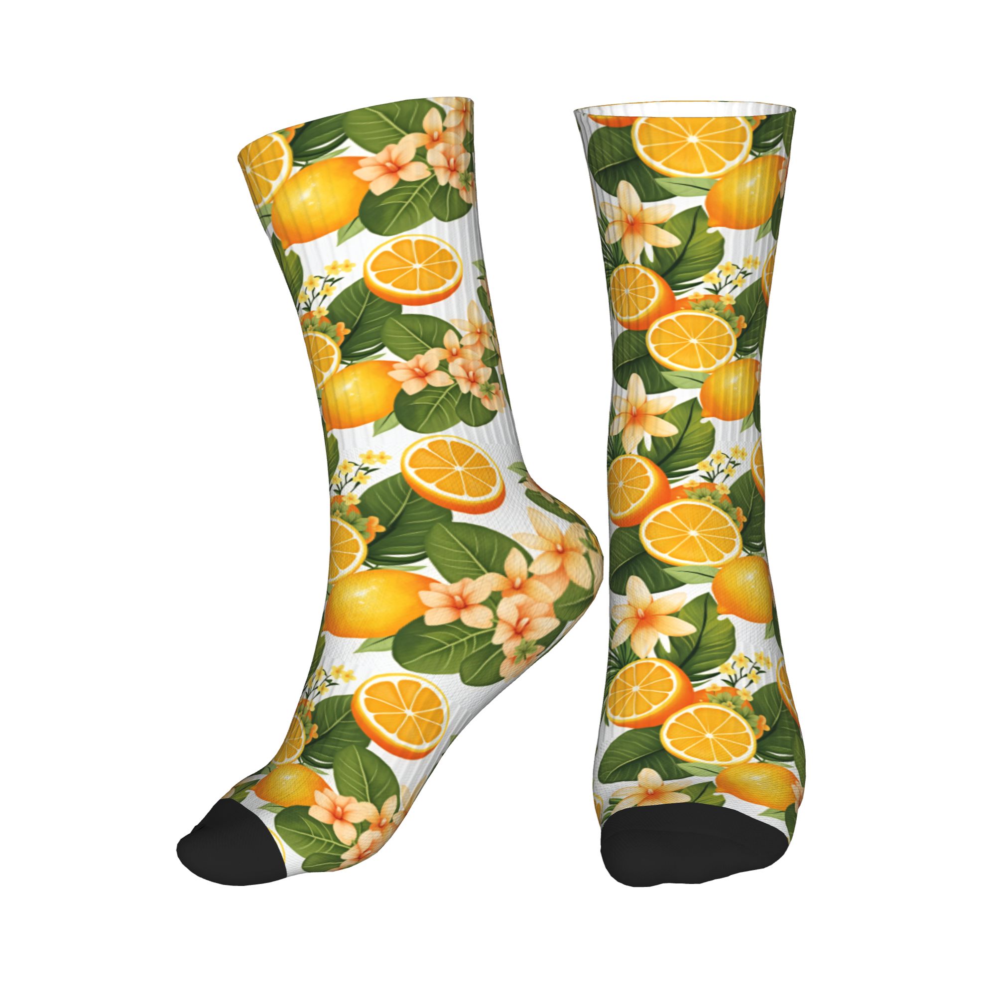 Dress Sock Men - Забавные мужские носки с тропическим оранжевым,